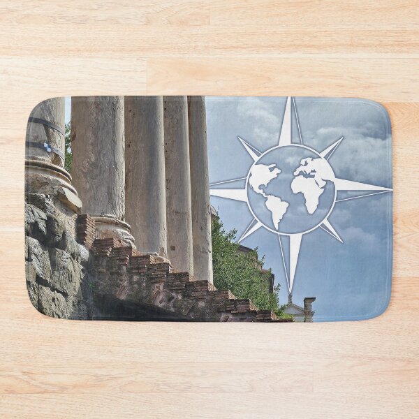 Item preview, The Roman Forum in Rome, Italy with a world compass designed and sold by CHASAcreative.