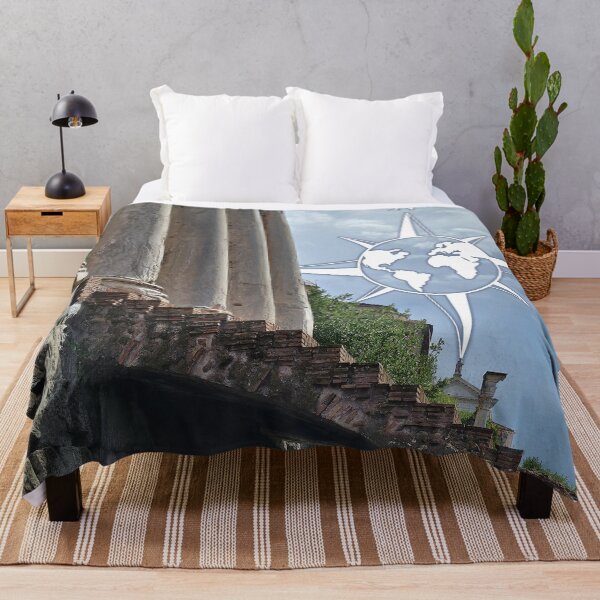 Item preview, The Roman Forum in Rome, Italy with a world compass designed and sold by CHASAcreative.