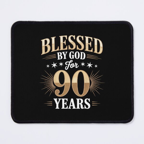 Item preview, Blessed by God for 90 years Happy 90th Birthday designed and sold by FortuneFull.