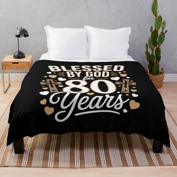 Item preview, Blessed By God For 80 Years Happy 80th Birthday designed and sold by LKappa3Faber.