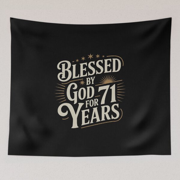 Item preview, Blessed by God for 71 years Happy 71st Birthday designed and sold by IhanVaanMaArt.