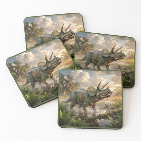 Item preview, Colorful Dinosaur: Triceratops in a Coastal Swamp designed and sold by Tridentulus.