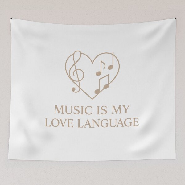 Item preview, Music Is My Love Language – Musical Heart Design for Music Lovers designed and sold by SoulThread Studio.