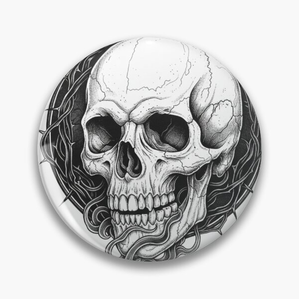 Item preview, Realistic Dark Art Skull Tattoo Illustration designed and sold by lamabream.