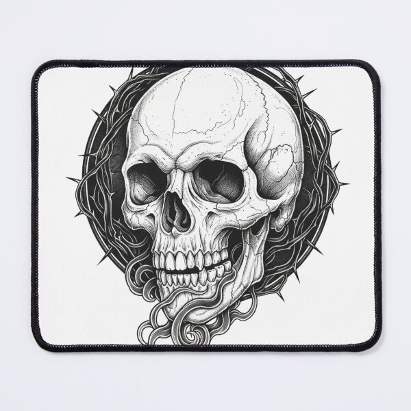 Item preview, Realistic Dark Art Skull Tattoo Illustration designed and sold by lamabream.
