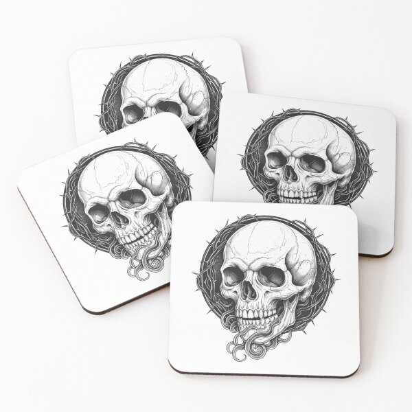 Item preview, Realistic Dark Art Skull Tattoo Illustration designed and sold by lamabream.