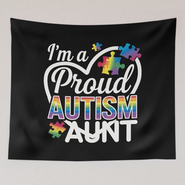 Item preview, I'm A Proud Autism Aunt Love Heart Autism Awareness designed and sold by AsteriskDatBArt.
