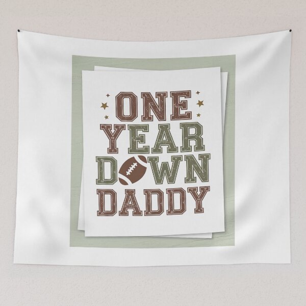 Item preview, Daddy of the 1 Year old Football 1st Year Down Birthday Boy designed and sold by catsdothingz.
