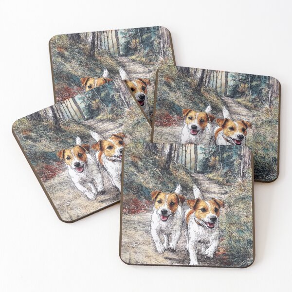 Item preview, Two Jack Russells in Pen and Ink designed and sold by Tridentulus.
