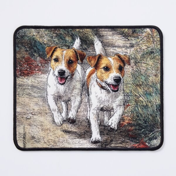 Item preview, Two Jack Russells in Pen and Ink designed and sold by Tridentulus.