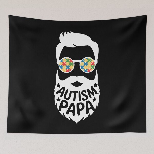 Item preview, Proud Autism Papa Beard Papa Autism Awareness For Papa designed and sold by AsteriskDatBArt.