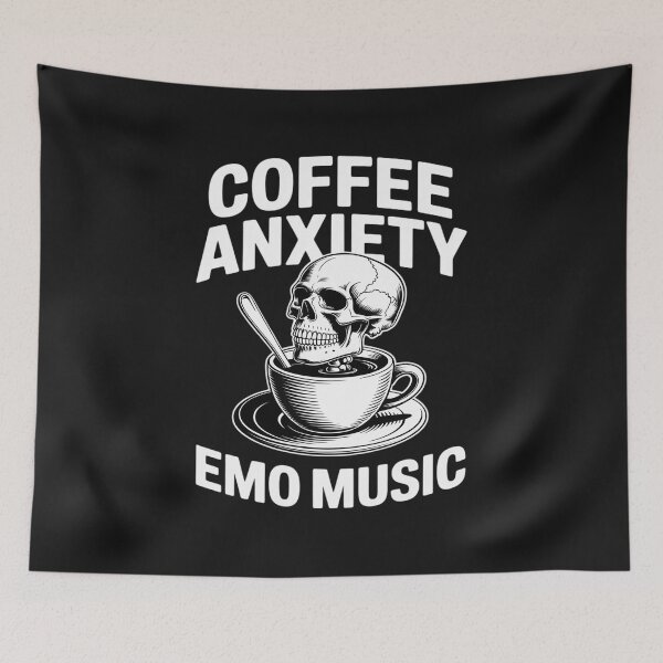 Item preview, Emo Rock Coffee Anxiety designed and sold by GaryBellcvbnb.