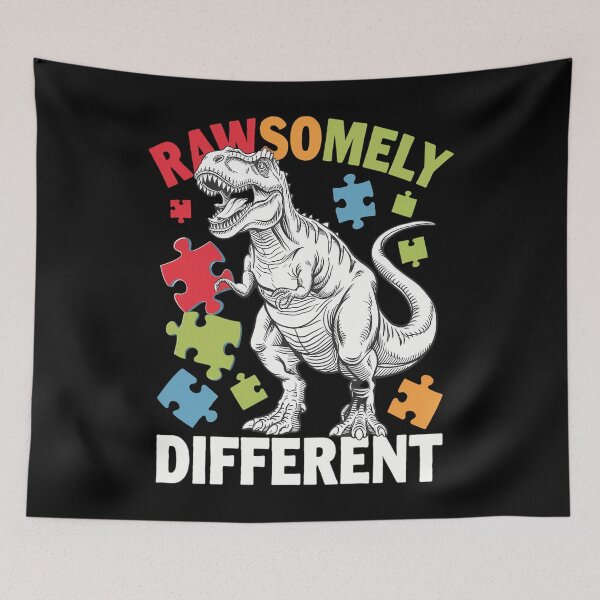 Item preview, Rawrsomely Different Dinosaur Autism Awareness Puzzle Kids designed and sold by AsteriskDatBArt.