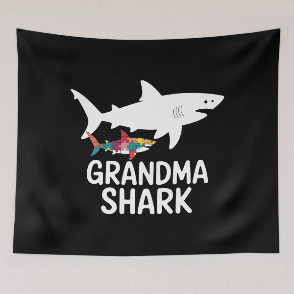 Item preview, Grandma Shark Puzzle Piece Cool Autism Awareness designed and sold by AsteriskDatBArt.