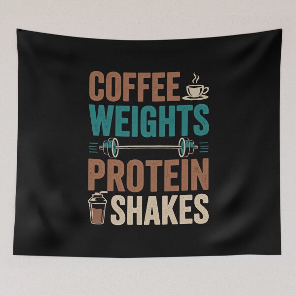 Item preview, Coffee Weights And Protein Shakes Weightlifting Workout designed and sold by VENOM0RIOT.