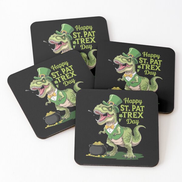Item preview, Dinosaur St Patricks Day Happy St Pat Trex T rex Boys Men designed and sold by catsdothingz.