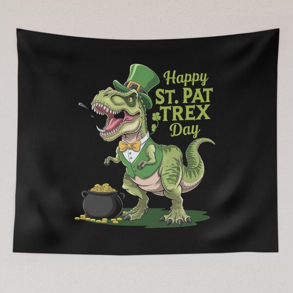Item preview, Dinosaur St Patricks Day Happy St Pat Trex T rex Boys Men designed and sold by catsdothingz.