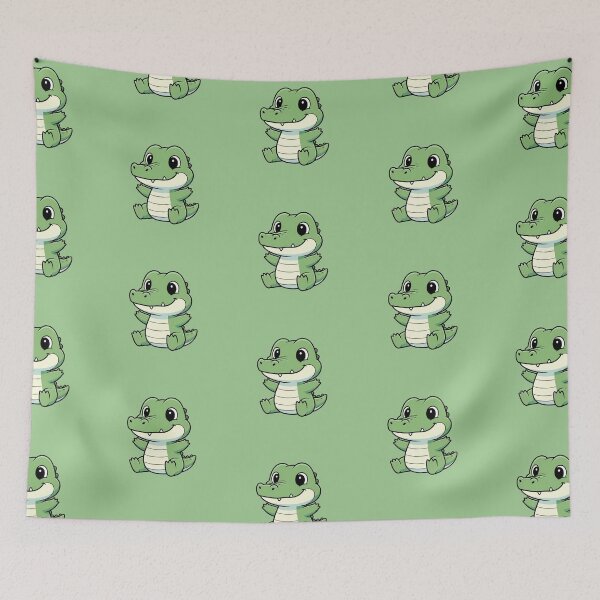 Item preview, Cute Baby Alligator Cartoon With Big Eyes designed and sold by LightArt25.