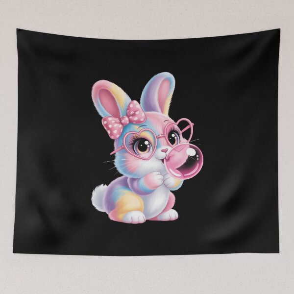Artikelvorschau, Fröhliche Ostern, Hase, Kokette Schleife, Pinselstrich, Ostern entworfen und verkauft von VENOM0RIOT.