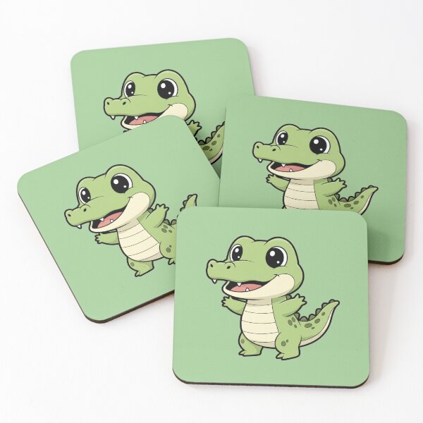 Artikelvorschau, Niedliches Baby-Alligator-Cartoontier mit großen Augen entworfen und verkauft von LightArt25.