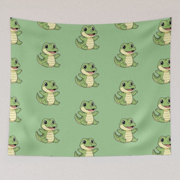 Item preview, Cute Baby Alligator Cartoon With Big Eyes designed and sold by LightArt25.