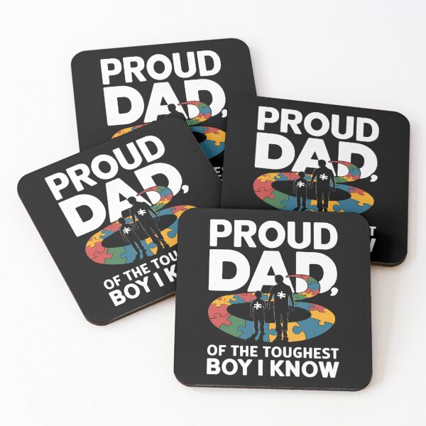 Item preview, Autism Awareness PROUD DAD OF THE TOUGHEST BOY I KNOW designed and sold by AsteriskDatBArt.