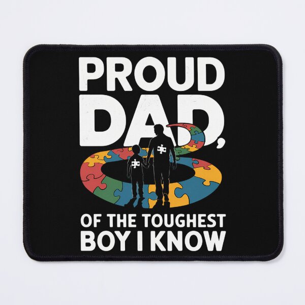 Item preview, Autism Awareness PROUD DAD OF THE TOUGHEST BOY I KNOW designed and sold by AsteriskDatBArt.