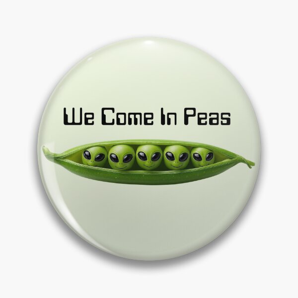 Item preview, We Come in peas cute aliens designed and sold by FatBirdie.