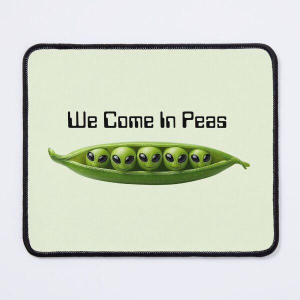 Item preview, We Come in peas cute aliens designed and sold by FatBirdie.