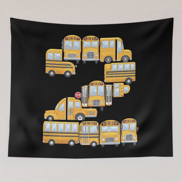 Item preview, 2 Year Old Toddler 2nd Birthday School Bus Theme Kids Party  designed and sold by KonopikaaArt.