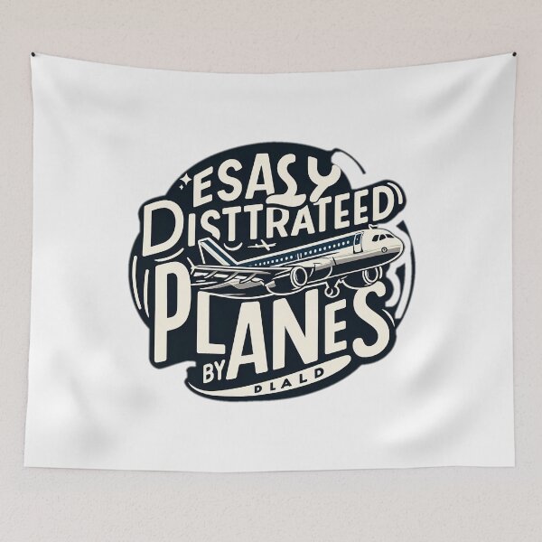 Item preview, easily distracted by planes designed and sold by NCNGDESIGN.
