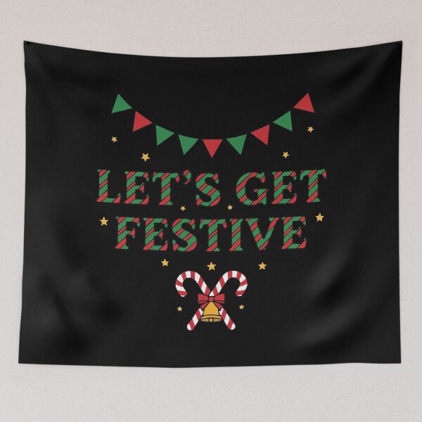 Item preview, Let’s Get Festive Christmas Holiday Art designed and sold by graphicnew.