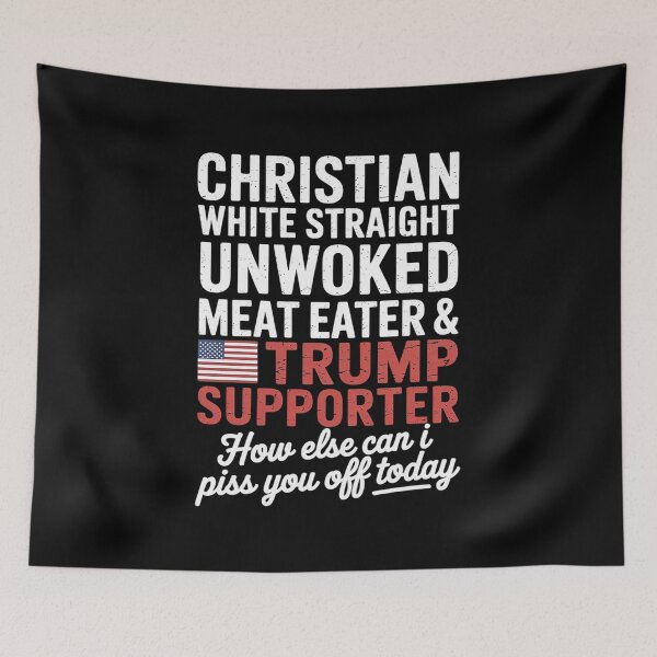 Item preview, Trump Supporter Christian White Straight Unwoke designed and sold by GamtosMintys.