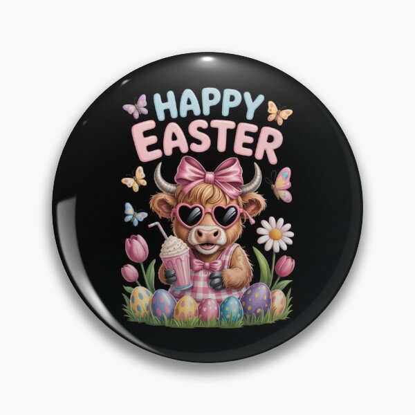 Item preview, Happy Easter Day Highland Cow Cute Easter Bunny  designed and sold by VENOM0RIOT.