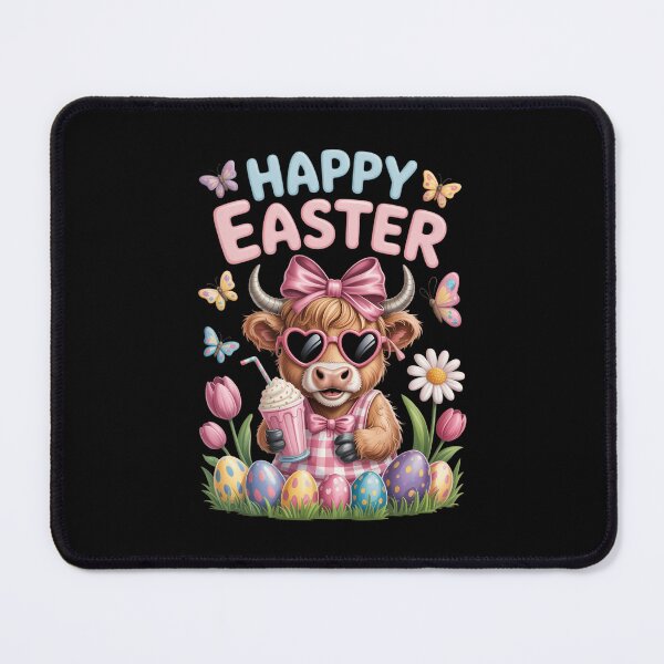 Item preview, Happy Easter Day Highland Cow Cute Easter Bunny  designed and sold by VENOM0RIOT.