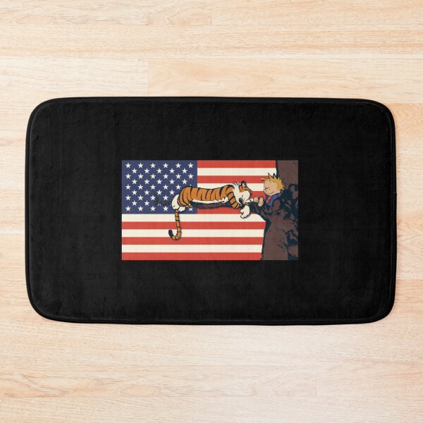 Item preview, Calvin and Hobbes in front of the American Flag  designed and sold by dawemorelyr.