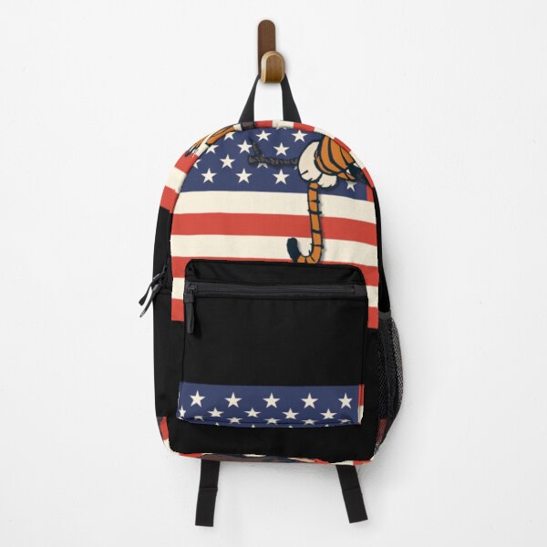 Item preview, Calvin and Hobbes in front of the American Flag  designed and sold by dawemorelyr.