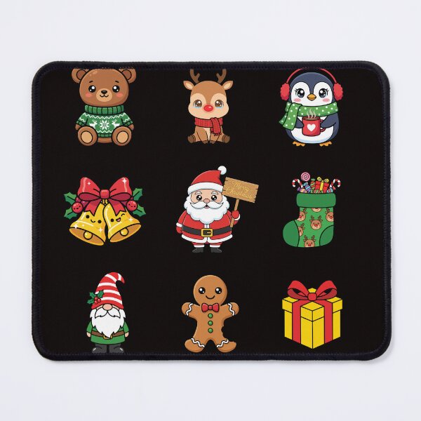 Item preview, Cute Kawaii Christmas Characters Pack designed and sold by AliveStyle.