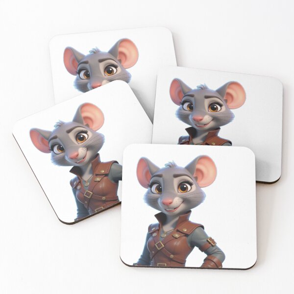 Item preview, rat mouse furry rogue woman in leather armor designed and sold by Prestons Corner.