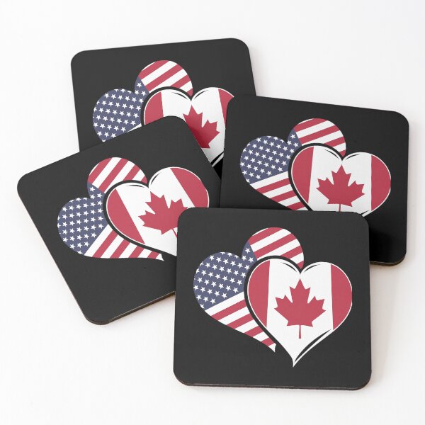 Item preview, Canada US Flag Valentines Day Gift Canada designed and sold by KonopikaaArt.