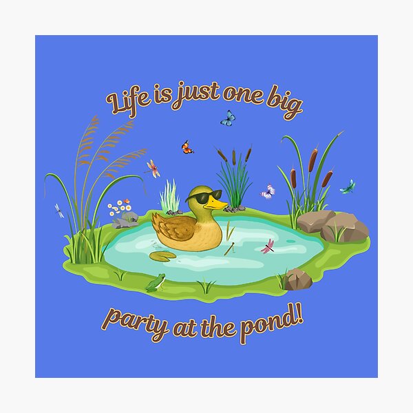 Item preview, Life is just one big party at the pond! designed and sold by Brickroad Dsigns.