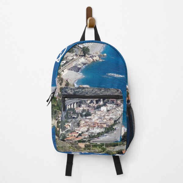 Item preview, Create Your Own Story...Taormina, Sicily, Italy...View from above of the beach and beautiful blue water designed and sold by CHASAcreative.