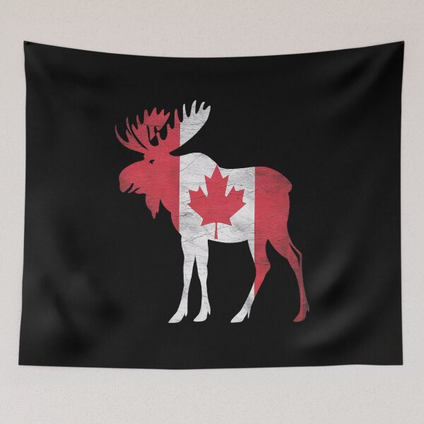 Item preview, Canadian Flag Moose Canada Day designed and sold by KonopikaaArt.
