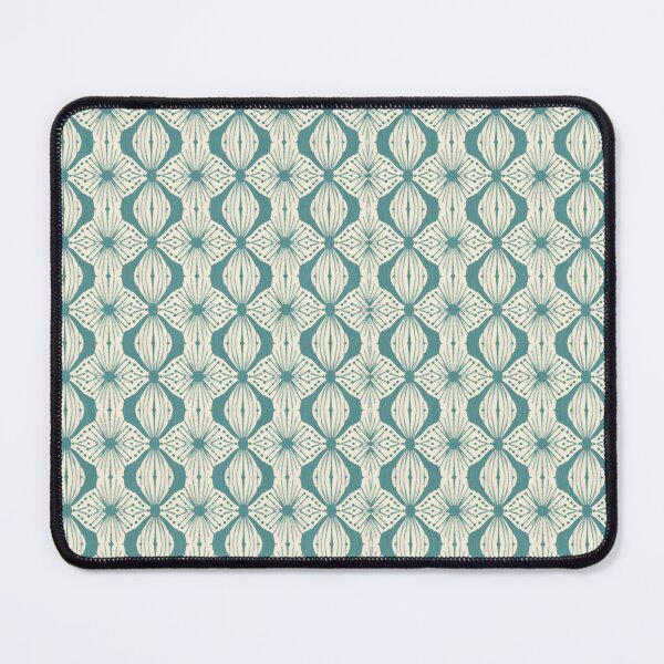Item preview, Teal Shibori Geometric Pattern • Japanese Dye-Resist Textile Design designed and sold by baheeya.
