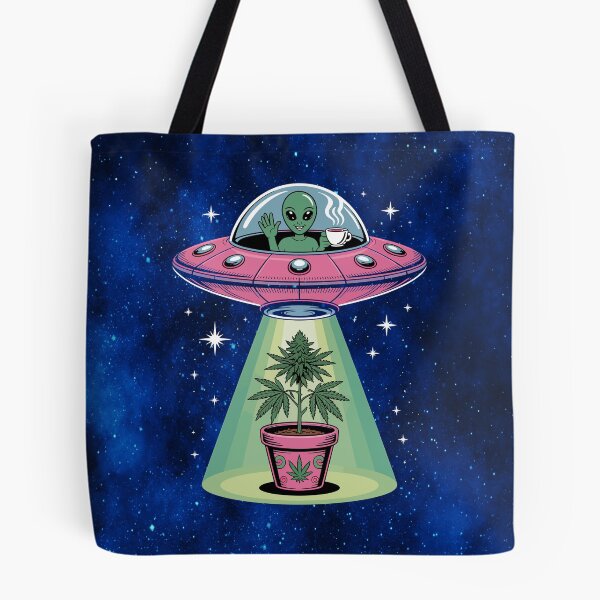 Item preview, “Alien Abduction – Cosmic Cannabis Encounter designed and sold by MysticOzzy.