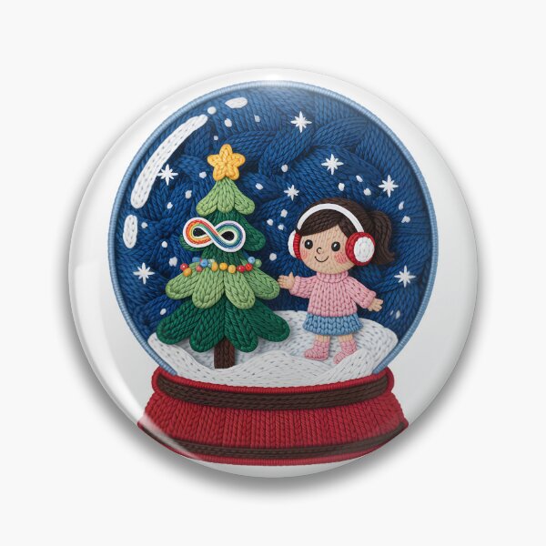 Item preview, Faux yarn christmas snowball autism infinit rainbow designed and sold by Adadita.