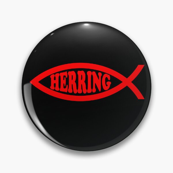 Item preview, Funny Nerdy Logical Fallacy Herring Red Fish Symbol Skeptic Red Text designed and sold by MathWare MathClips.