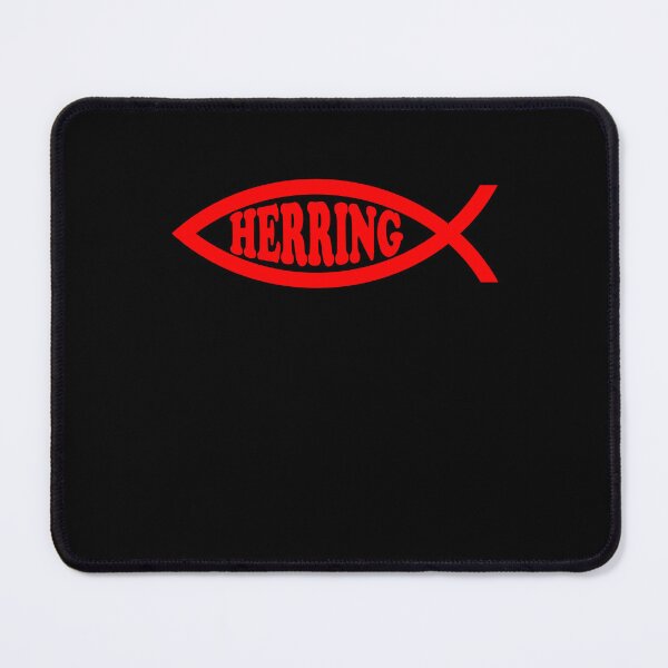 Item preview, Funny Nerdy Logical Fallacy Herring Red Fish Symbol Skeptic Red Text designed and sold by MathWare MathClips.