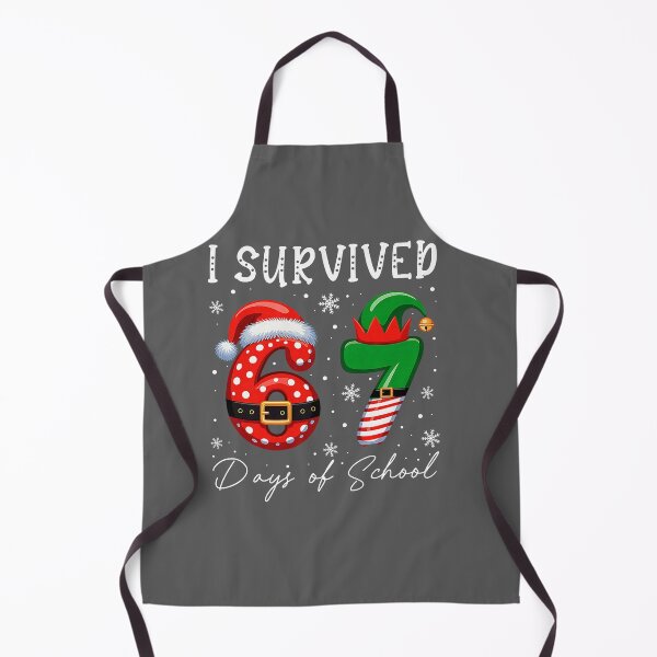 Item preview, I Survived 67 Day of School Funny 67 Xmas Santa Elf Hat Meme designed and sold by KristineLi.