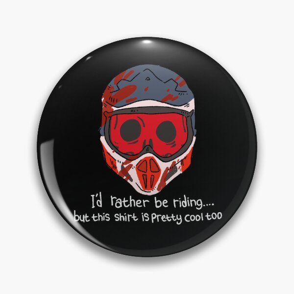 Item preview, "I'd Rather Be Riding" Funny Motocross Skull - Dirt Bike Lover Gift - White designed and sold by RNASstuff.